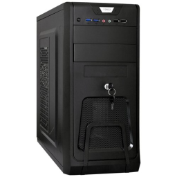 Корпус Miditower ExeGate CP-603UB Black, ATX, <CP500W, 80mm>, 2*USB+2*USB3.0, Audio, блокировка