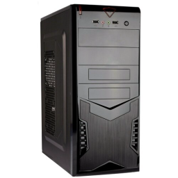 Корпус Miditower ExeGate CP-604 Black, ATX, <без БП>, 2*USB, Audio