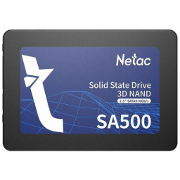 SSD накопитель 256 ГБ Netac SA500 [SATA, чтение - 520 Мбайт/сек, запись - 450 Мбайт/сек]