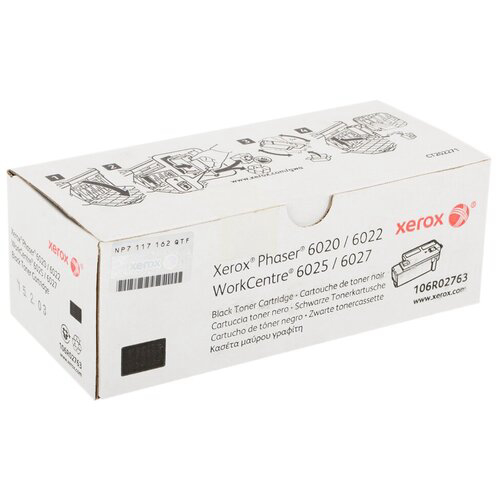 Картридж лазерный Xerox 106R02763 черный (2000стр.) для Xerox Phaser 6020/6022/6025/6027