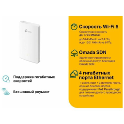 TP-Link EAP615-Wall AX1800 Встраиваемая в стену точка доступа Wi-Fi 6