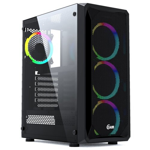 Корпус Mid-Tower PowerCase Mistral Z4 Mesh LED черный CMIZB-L4