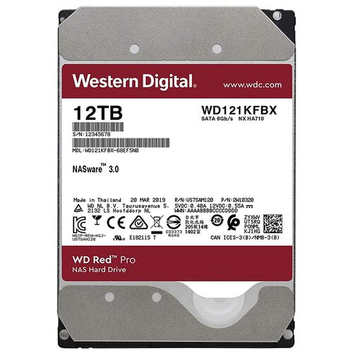 Жесткий диск WD Red Pro 12ТБ (WD121KFBX)