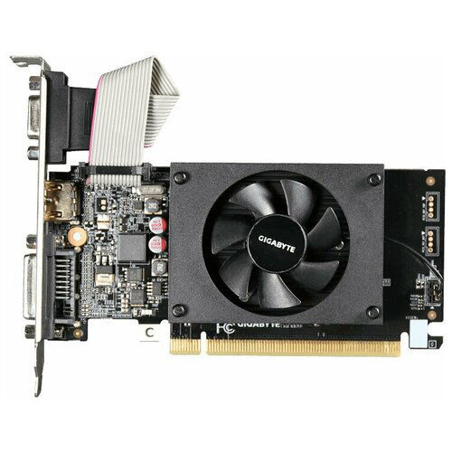 Видеокарта Gigabyte PCI-Ex GeForce GT 710 2048MB DDR3 64bit 954/1800 HDMI, DVI, VGA (GV-N710D3-2GL)