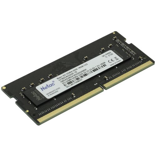 Память DDR4 16Gb 3200MHz Netac NTBSD4N32SP-16 Basic RTL PC4-25600 CL22 SO-DIMM 260-pin 1.2В