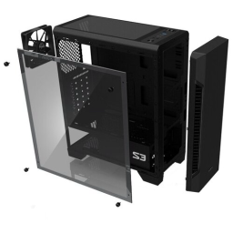 Корпус ZALMAN S3 MidiTower без Б/П ATX MicroATX MiniITX Цвет черный S3