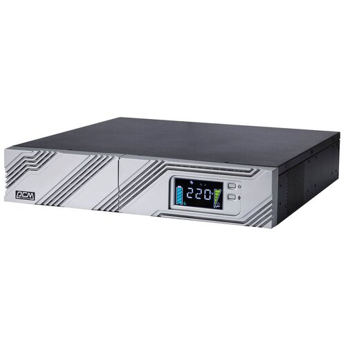 UPS POWERCOM SRT-1000A, line-interactive, 1000VA, 900W, LCD, Rack / Tower, 8 IEC320 C13 sockets with redundant power supply, USB, RS-232, SNMP card slot, EPO, RJ45 protection, WxDxH 428x453x84mm., Weight 16.8kg .