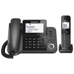 Р/Телефон Dect Panasonic KX-TGF320RUM черный металлик автооветчик АОН