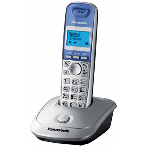 Р/Телефон Dect Panasonic KX-TG2511RUS серебристый/голубой АОН