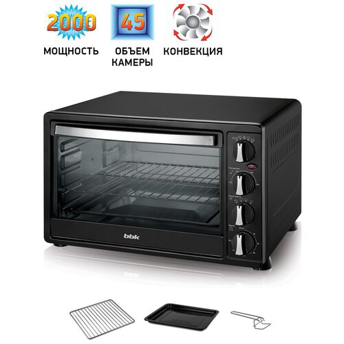 Мини-печь BBK OE4523MC black (Объем 45л, мощность 2000 Вт) (OE4523MC (B))