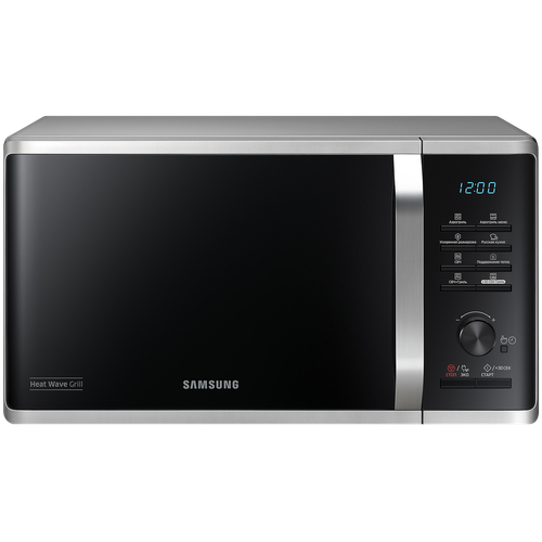 Микроволновая печь Samsung MG23K3575AS/BW, 800Вт, 23л, черный /серебристый