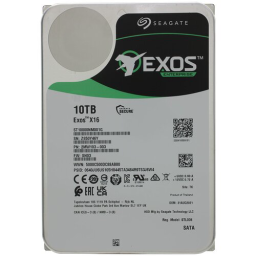 Жесткий диск HDD SATA Seagate 10Tb, ST10000NM001G, Exos X16, 7200 rpm, 256Mb buffer, 512E/4KN