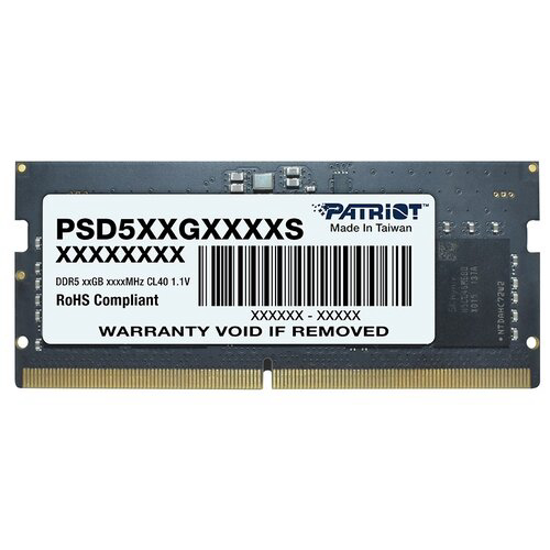 Память DDR5 32Gb 4800MHz Patriot PSD532G48002S RTL PC5-38400 CL40 SO-DIMM 260-pin 1.1В dual rank