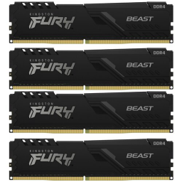 Память оперативная Kingston 128GB 3200MHz DDR4 CL16 DIMM (Kit of 4) FURY Beast Black