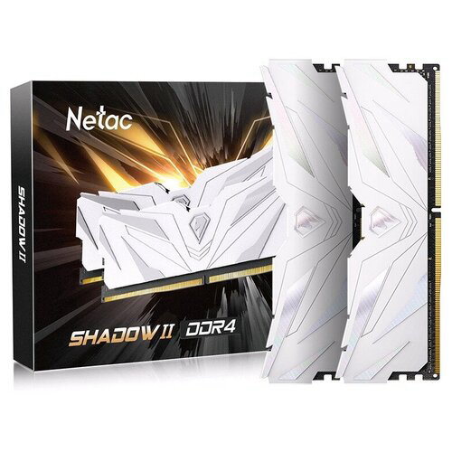 Оперативная память Netac Shadow II C16 White 16GB (8GB x 2) DDR4-3200