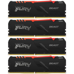 Оперативная память 32Gb DDR4 3600MHz Kingston Fury Beast RGB (KF436C17BBAK4/32) (4x8Gb KIT)