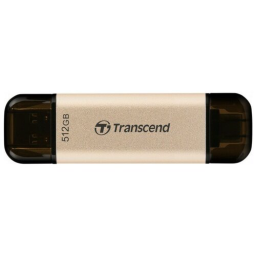 USB Накопитель Transcend 512GB JETFLASH USB3.2, TLC, High Speed, Type-C и Type A (420/400 МБ/с)