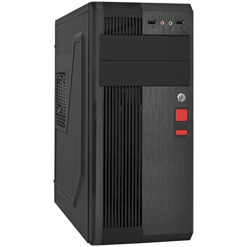 Корпус Miditower ExeGate UN-605B Black, ATX, <UN500, 120mm>, 2*USB, Audio, блокировка