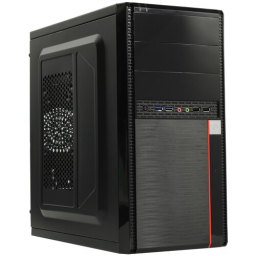 Корпус Minitower ExeGate BA-204U Black, mATX, <AA450, 80mm>, 2*USB+2*USB3.0, Audio