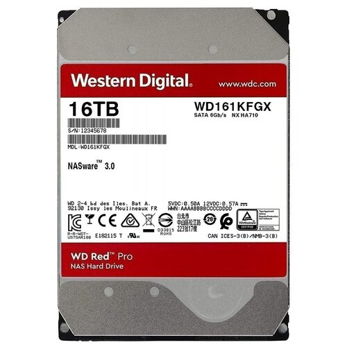 Жесткий диск WD Red Pro 16ТБ (WD161KFGX)