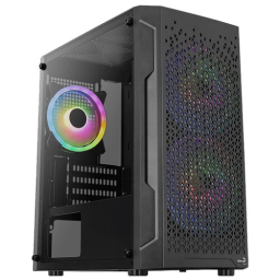 Корпус Aerocool Trinity Mini-G-BK v2 черный без БП mATX 6x120mm 1xUSB2.0 2xUSB3.0 audio bott PSU