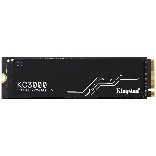 SSD M.2 Kingston 4.0Tb KC3000 Series <SKC3000D/4096G> (PCI-E 4.0 x4, up to 7000/7000Mbs, 1000000 IOPS, 3D TLC, NVMe, 3200TBW, Phison E18, 22х80mm, LP graphen heatsink)