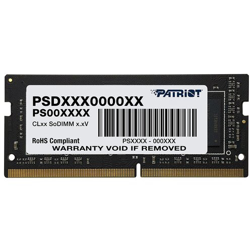 Оперативная память 8Gb DDR4 2666MHz Patriot SO-DIMM (PSD48G266681S)