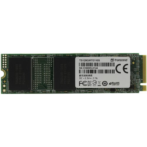 Внутренний SSD-накопитель Transcend MTE110S 128Gb, M.2 2280, PCI-E. 3D TLC, TS128GMTE110S