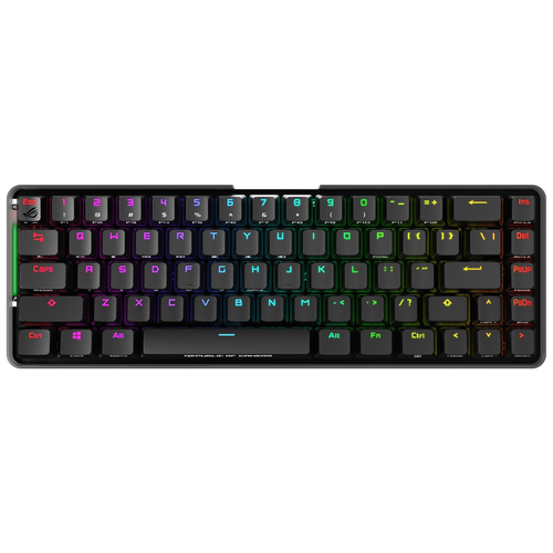 Клавиатура ASUS ROG Falchion 90MP01Y0-BKRA01 механическая, беспроводная/проводная, Cherry MX RGB, 2.4 ГГц/USB, без Numpad, RGB подсветка, черная