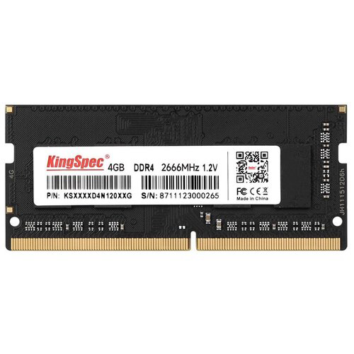 Оперативная память DDR4 4Gb 2666MHz Kingspec KS2666D4P12004G RTL PC4-21300 CL19 DIMM 288-pin 1.2В single rank Ret