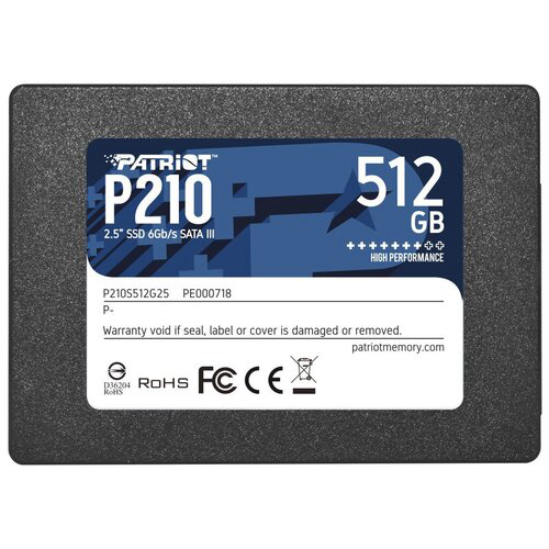 SSD жесткий диск SATA2.5" 512GB P210 P210S512G25 PATRIOT