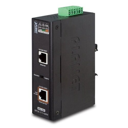 инжектор PLANET Single Port 10/100/1000Mbps Ultra POE Injector (60 Watts) -w/external power adapter