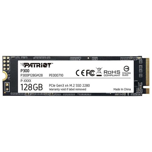 Накопитель SSD Patriot PCI-E NVMe M.2 128Gb P300P128GM28 P300 2280 P300P128GM28