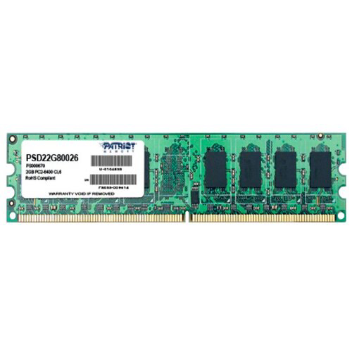 Оперативная память Patriot DDR2 DIMM 2GB PC2-6400 800MHz PSD22G80026