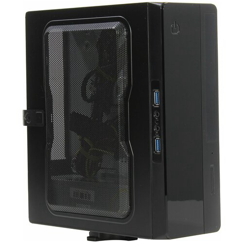 Корпус Slim Case Powerman EQ101BK PM-200ATX  2*USB 3.0,Audio, miniATX