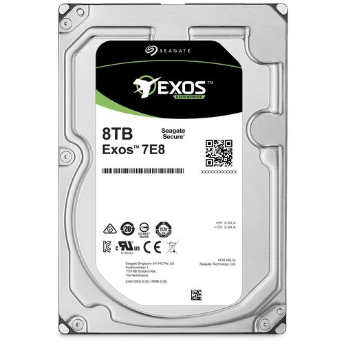 Жесткий диск Exos 7E8 HDD 8TB Seagate Enterprise Capacity 512E ST8000NM000A 3.5" SATA 6Gb/s 256Mb 7200rpm