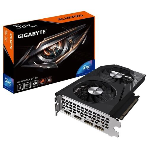 Видеокарта GigaByte Intel ARC A380 2350MHz PCI-E 6144Mb 15500MHz 96-bit 2xHDMI 2xDP