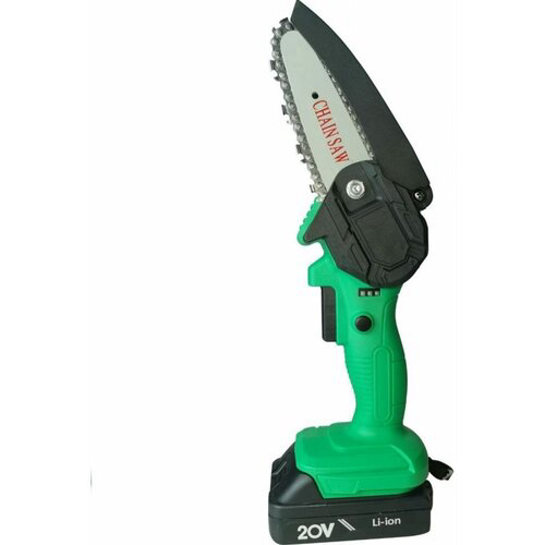 Пила цепная аккумуляторная ZITREK GreenSaw 20 { 20В, 1,5Ач Li-ion аккум. 2шт, ЗУ }