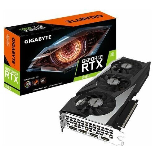 Видеокарта Gigabyte RTX3060 GAMING OC 12GB GDDR6 192bit 2xHDMI 2xDP LHR RTL