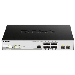 Коммутатор D-Link DGS-1210-10P/ME/B1A 8G 2SFP 8PoE управляемый