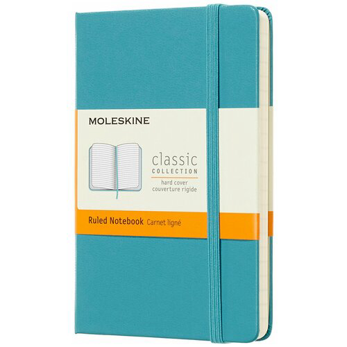 Блокнот Moleskine CLASSIC MM710B35 Pocket 90x140мм 192стр. линейка твердая обложка голубой