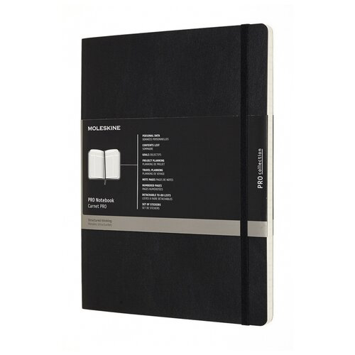 Блокнот Moleskine PROFESSIONAL PROPFNT5HBK A4 192стр. линейка твердая обложка черный