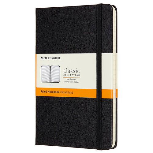 Блокнот Moleskine CLASSIC QP050 Medium 115x180мм 208стр. линейка твердая обложка черный