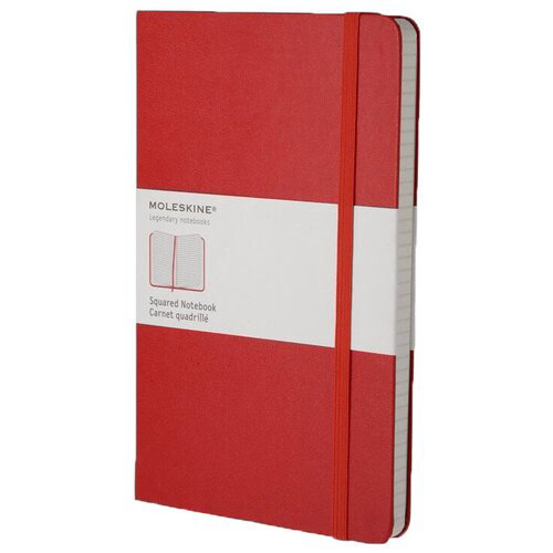 Блокнот Moleskine CLASSIC QP061R Large 130х210мм 240стр. клетка твердая обложка красный