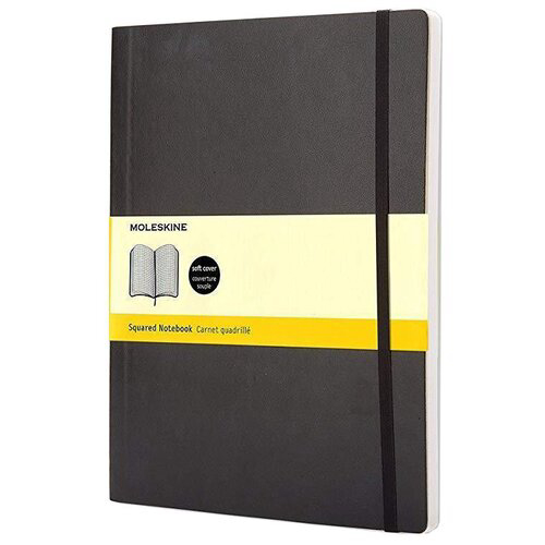 Блокнот Moleskine CLASSIC SOFT QP622 XLarge 190х250мм 192стр. клетка мягкая обложка черный