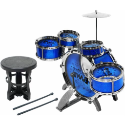 Детская барабанная установка (4008E-2) синяя