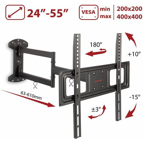 ARM Media LCD-415 24-55' до 35кг Vesa до 600x400 черный