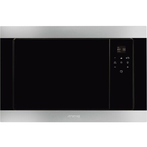 Встраиваемая микроволновая печь Smeg FMI320X2 [850 Вт, 20 л, гриль, дисплей, серебристый, черный]