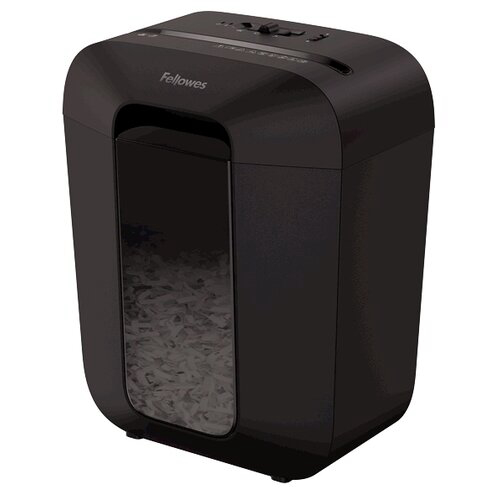 Шредер Fellowes PowerShred LX45 черный (секр.P-4) перекрестный 8лист. 17лтр. скрепки скобы пл.карты