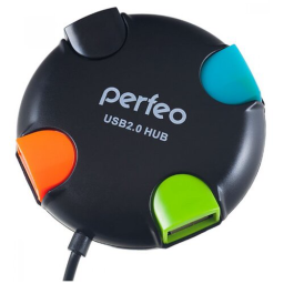 USB-хаб PERFEO (PF_4283) USB-HUB PF-VI-H020 4 PORT черный